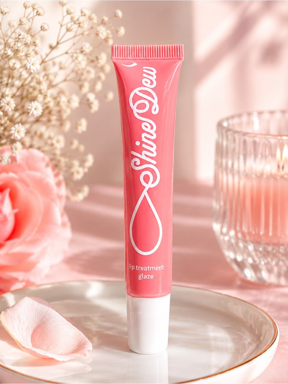 Lip Treatment Glaze - Pink Hydrating Lip Gloss Ballet Slipper